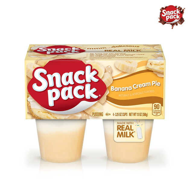 Snack Pack 바나나 크림 파이 푸딩 4개입
